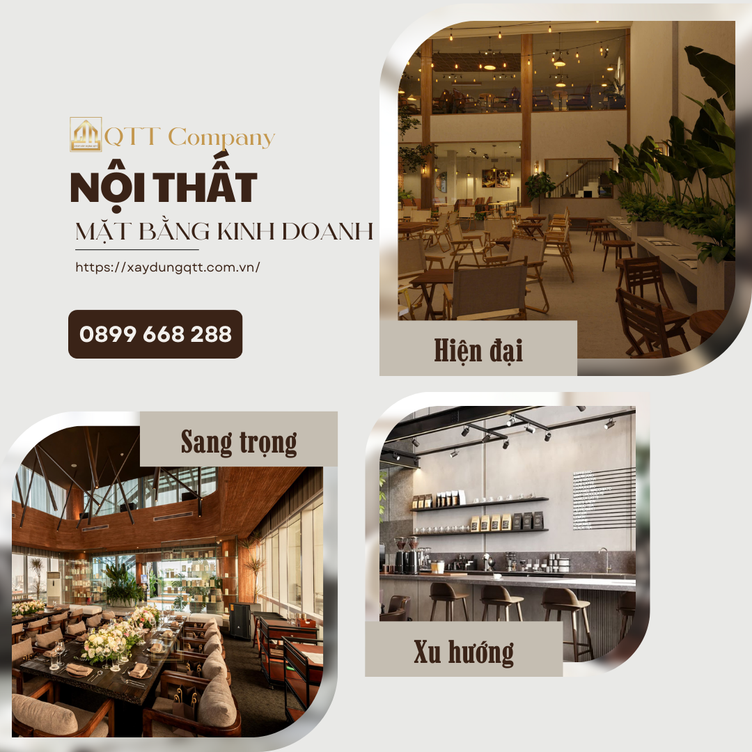 10 MẪU NỘI THẤT CỬA HÀNG ĐẸP - THI CÔNG NHANH VÀ HIỆU QUẢ Công ty CPXD QTT - Chuyên thiết kế và thi công nội thất